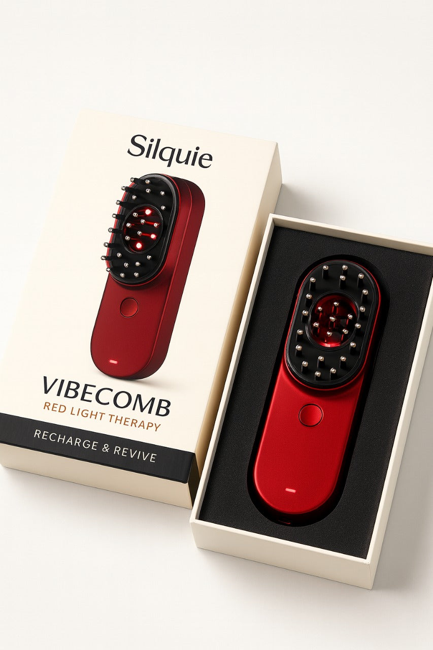 Silquie VibeComb™ – Electric Scalp Massager with Red Light Hair Therapy