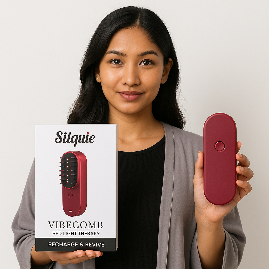 Silquie VibeComb™ – Electric Scalp Massager with Red Light Hair Therapy