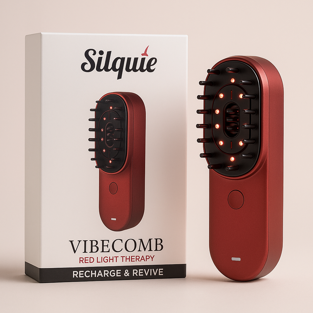 Silquie VibeComb™ – Electric Scalp Massager with Red Light Hair Therapy